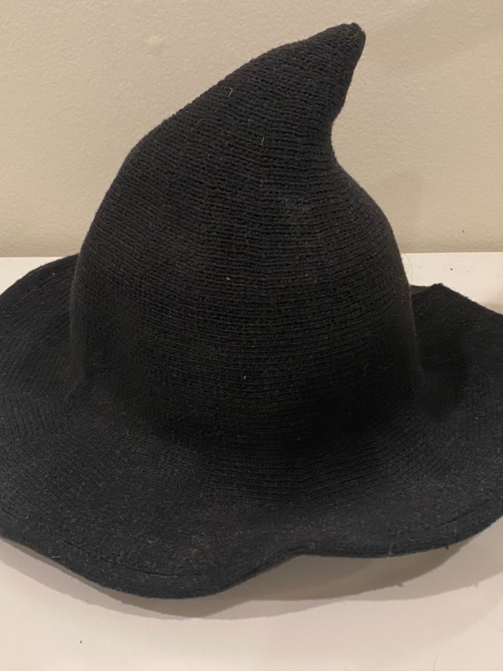 Adult Curved Witch Hat Costume Accessory Black Halloween